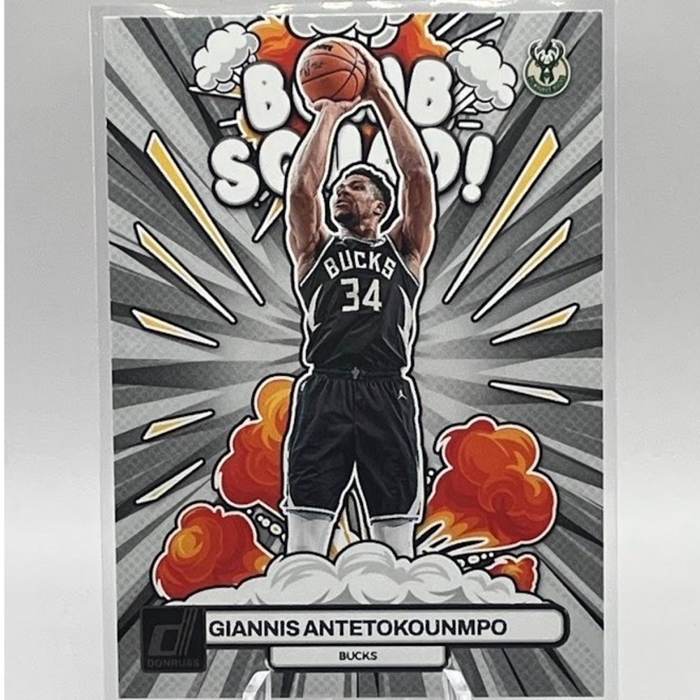 Giannis Antetokounmpo Bomb Squad 2022 Panini Donruss 12 NBA Milwaukee Bucks
